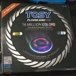 Tosy White Frisbee...multi Color Changing Led...
